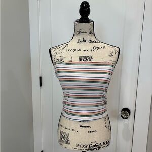 American Eagle Multicolor Striped Crop Top